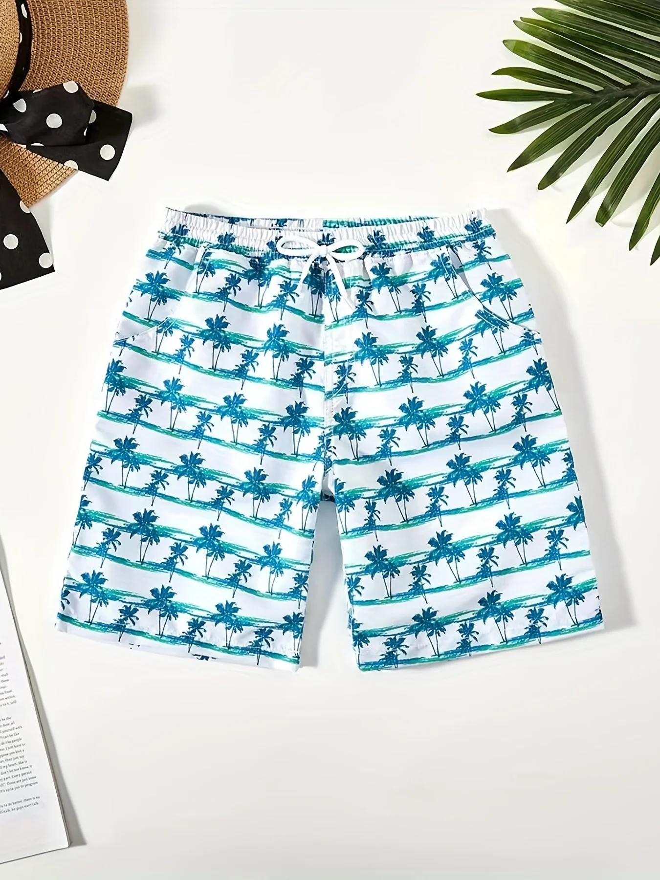 Kids Coconut Tree 3D Print Summer Boys Shorts Elastic Waist Drawstring Beach Swim Shorts Boy Sports Short Pants Children Clothes