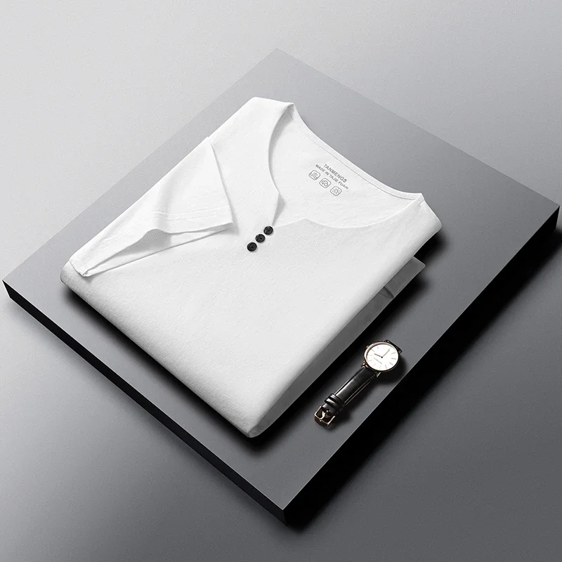 Herren Henley-T-Shirts mit Rundhalsausschnitt, kurzärmelig, lässig, weich, atmungsaktiv, bequem, modische Oberteile für Herren, Alltagskleidung, Sommer-Streetwear
