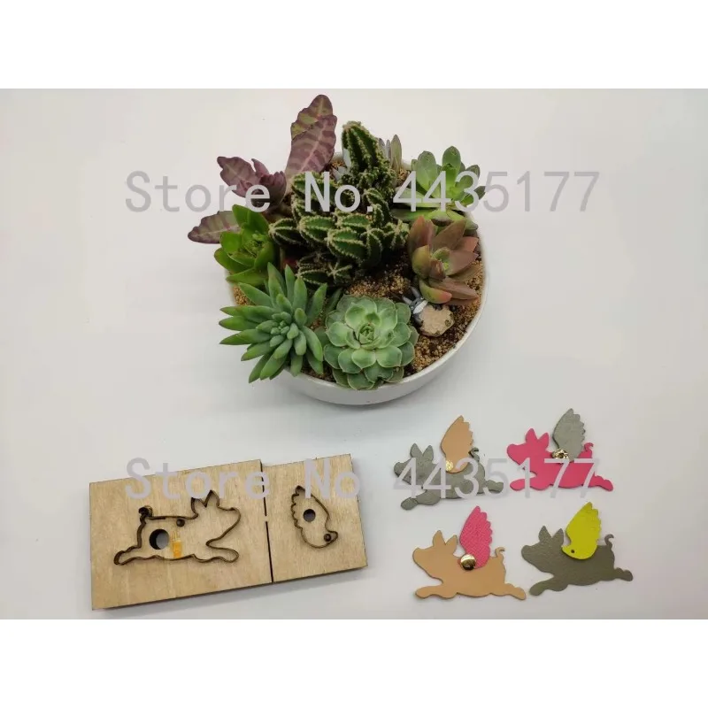 

Японское стальное лезвие, высечка, стальной дырокол, свинья с крыльями, форма для резки дерева, резак для кожи, ремесла из кожи, 70x55 мм