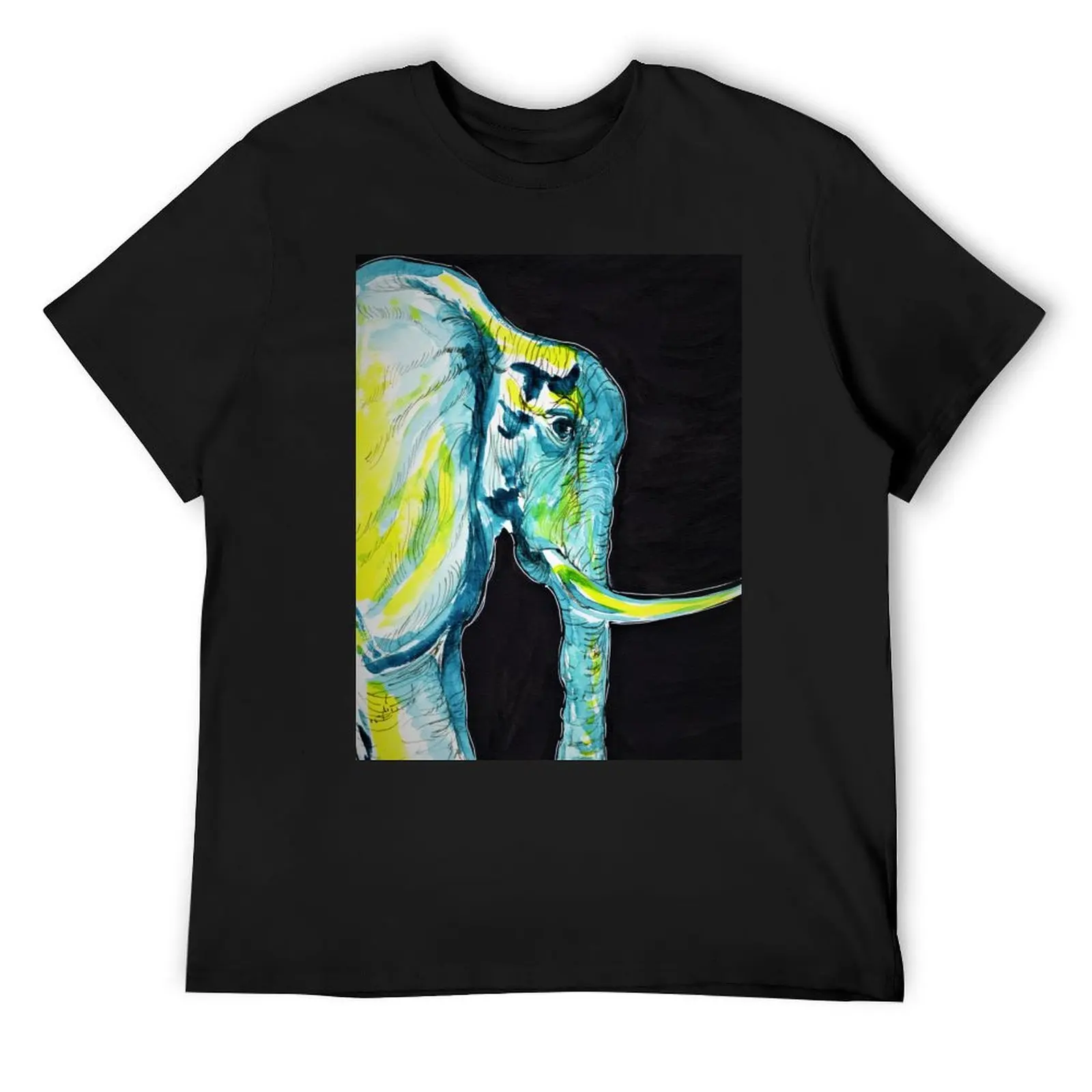 

Elephant doodle T-Shirt tops graphics blue archive oversized graphic tee mens graphic t-shirts anime