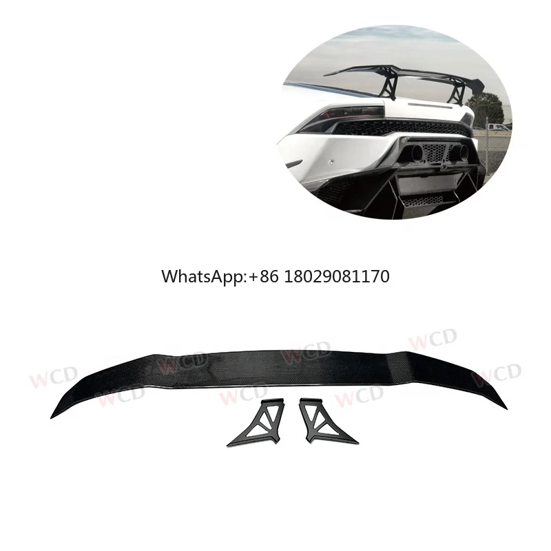 

V-образный задний спойлер из углеродного волокна для Lamborghini Huracan LP580 LP610 2014-2018, задний спойлер Bodykit