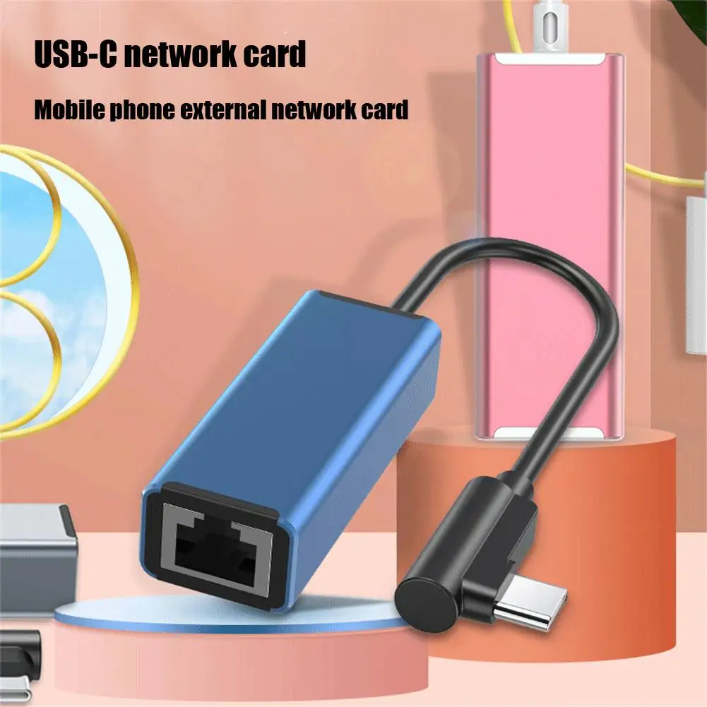 Adattatore di rete da tipo c a RJ45 convertitore Ethernet Usb C per accessori per Laptop Macbook per Computer Mobile