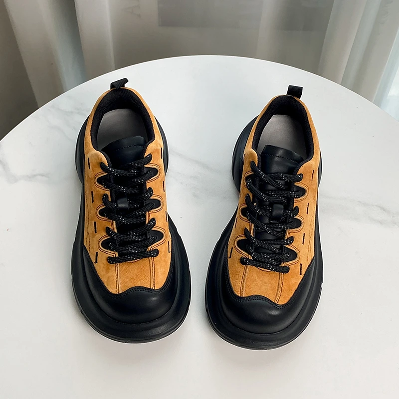 

Platform Heightened Women's 2026 New Korean Version Niche Design Breathable Non-slip Sports Shoes