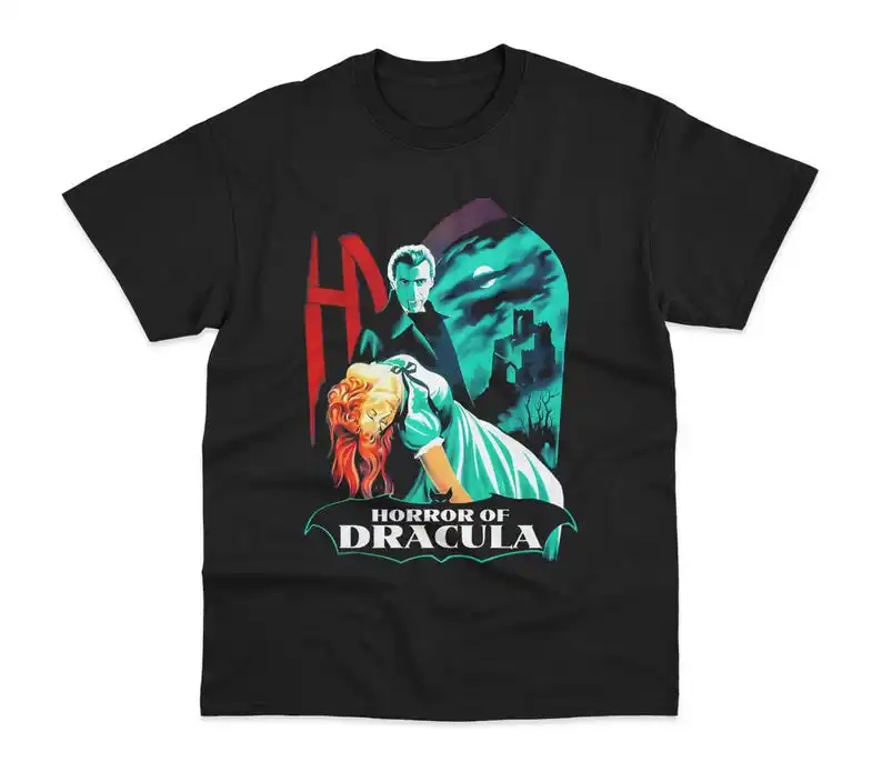 Horror of Dracula T-Shirt, Retro Movie T-Shirt, Horror Graphic Tees, Vintage Movie T-Shirt, Retro Fim T Shirt, Horror Movie T-Sh