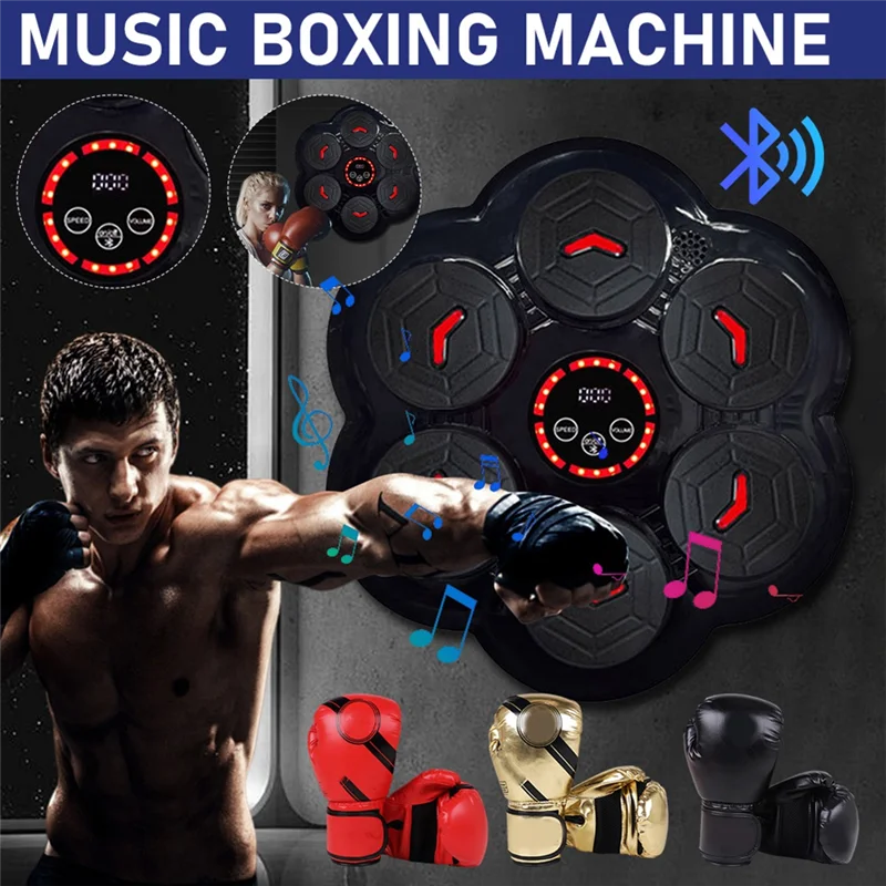 

RTENTE-For KIDS Adults Music Boxing Machine Smart Wall-Mount Target Adjustable Speed Bluetooth-Compatible Reaction Practice