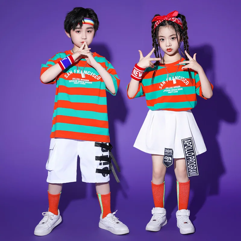 

Детские костюмы Костюмы черлидинга для мальчиков и уличных танцев Tide Girls Jazz Dance Performance