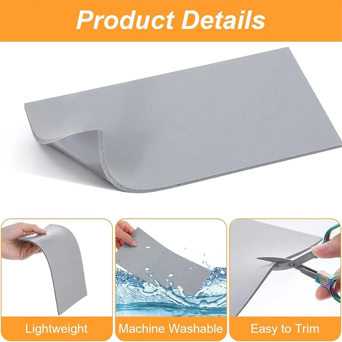 3 Pcs Silicone Heat Press Mat Pad, Double Sided Use, 1/8