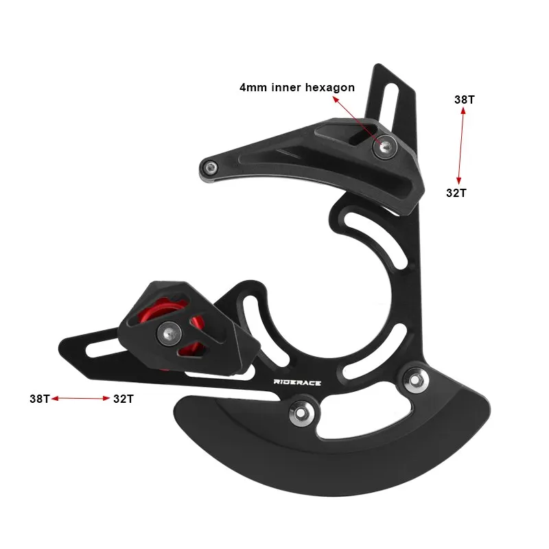 RIDERACE Bicycle Chain Guide ISCG 03/05 BB Mount MTB Bike Single Chainring 32-38T 1x System Chainwheel Bash Protector Plate