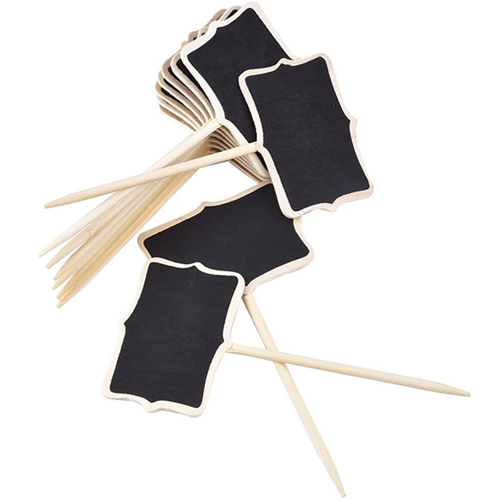 

30 Pcs Blackboard Plant Markers Garden Labels Decorative Inserts DIY Projects Wedding Favors Wooden Stakes Safe Practical