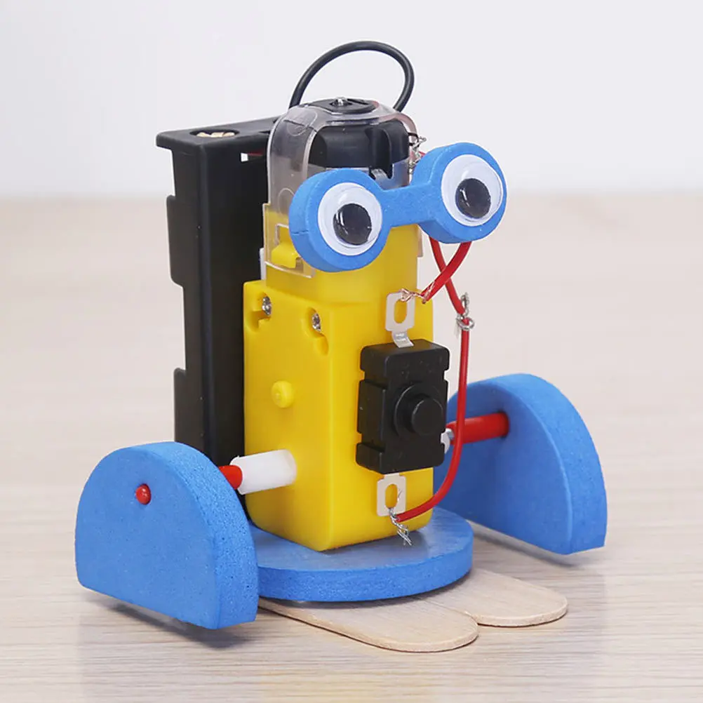 1セット ミニDIY組み立てクローラーロボットキット 教育科学技術インタラクティブ学習STEMキッズギフト組み立てロボットおもちゃ