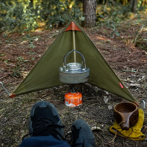 Imagen 1 del producto BUSHCRAFT Bloqueador de viento TC Cotton MINI Windsheild Bushcraft Parabrisas de estufa triangular - para cocinar al aire libre