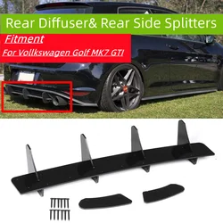 High Quality Car Rear Bumper Diffuser Rear Side Splitters Spoiler Lip for Volkswagen for Golf MK7 GTI MK 7.5 R MK7 R MK6 R