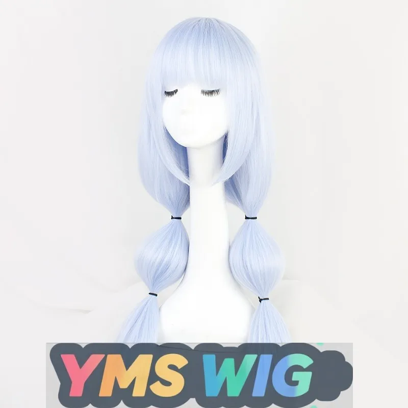 [YMS WIG] Peruka Bounce Front Girl Front HK416 Star Cocoon Cos Peruka Jasnoniebieska Gra