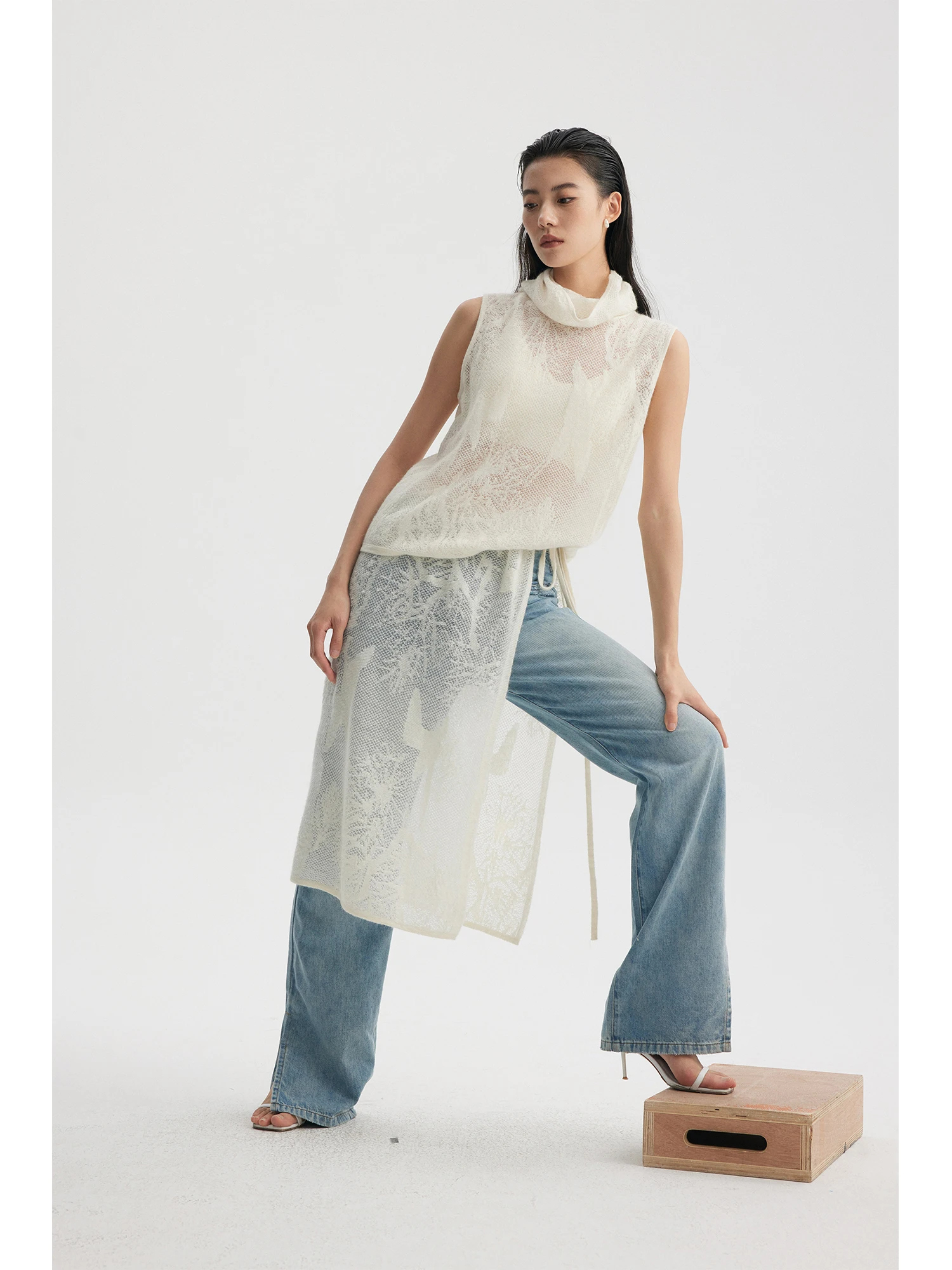 

Комплект из двух предметов: легкий национальный стиль, многослойный жилет и штора из верблюжьей шерсти с кружевными цветами, весенняя коллекция Owyee, женский стиль