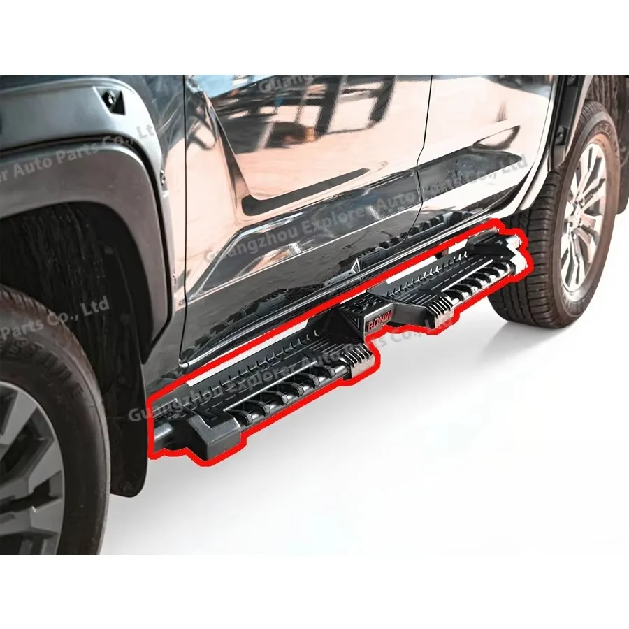 

Стальные боковые подножки (пороги) для Hilux Revo Rocco 2015-2023: Аксессуары для тюнинга экстерьера автомобиля, обновленная версия