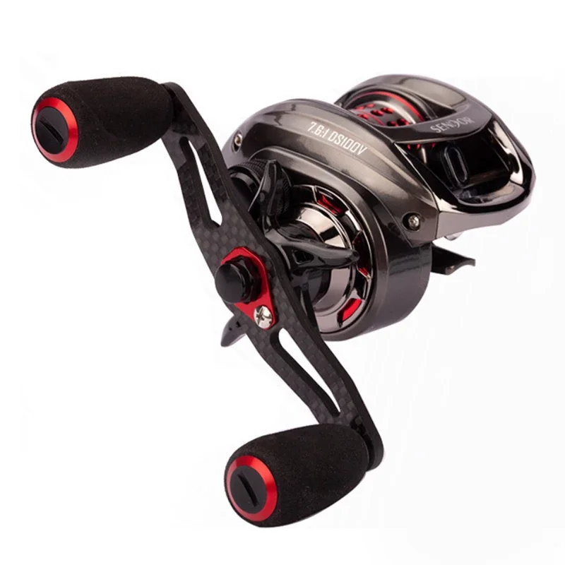 

2022 New 9+1BB Carbon Main Body Baitcasting Fishing Reel Saltwater Lightweight 7.6:1 High Speed Fishing Coil Tools