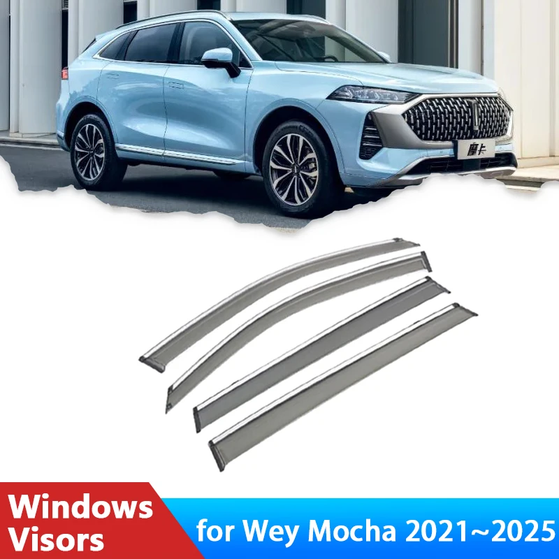 Wind Shield for Wey Coffee 01 2023 GWM Wey 05 2024 Mocha 2021~2025 Accessories Deflectors Car Windowa Visors Rain Eyebrow Guards