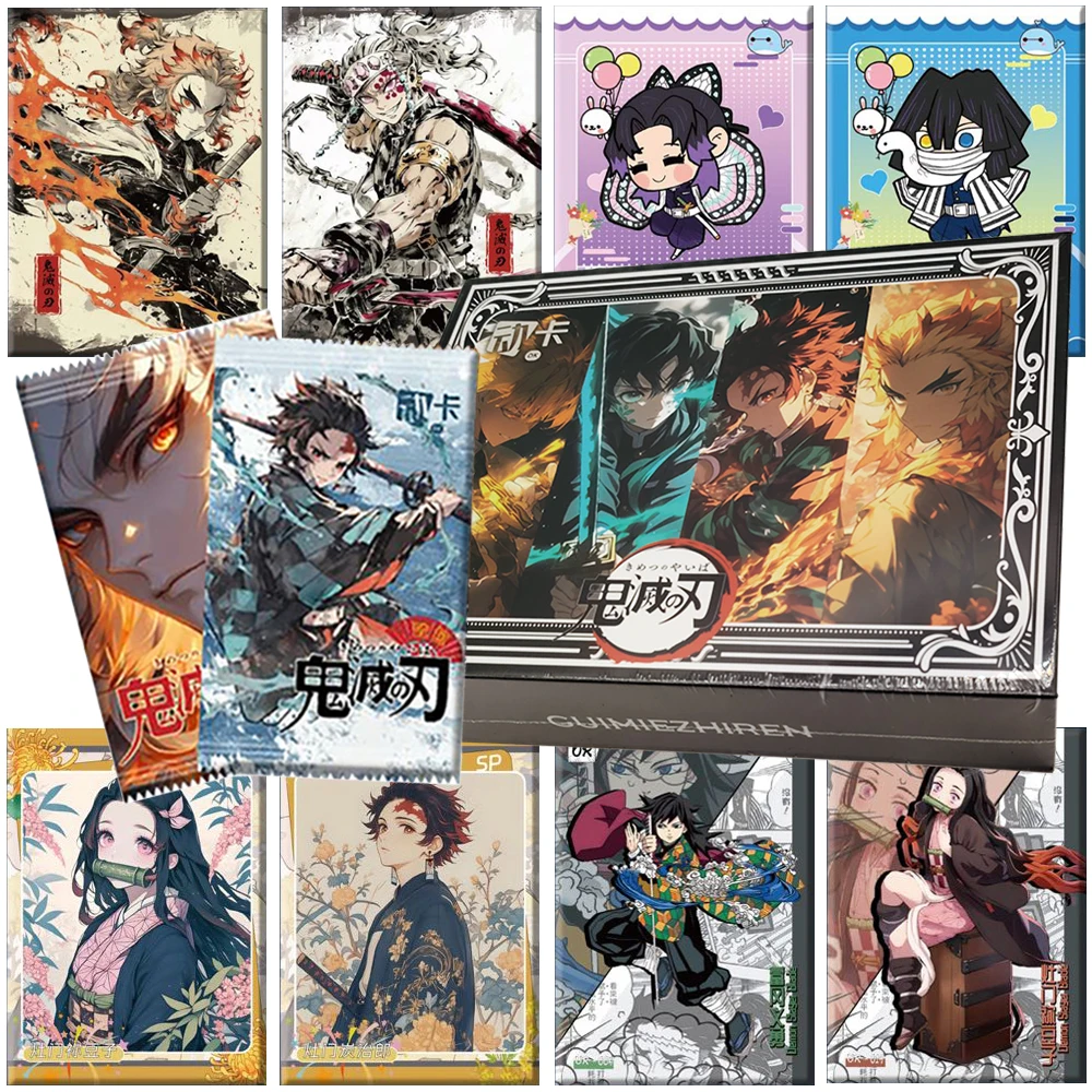 

Demon Slayer Collection Card Fantasy Adventure Anime Peripheral Creative Special Styling Stamp Card Children's Christmas Gifts