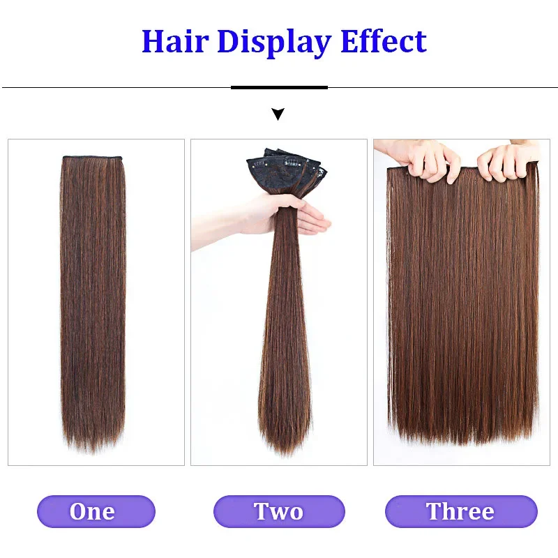 여성용 가발 긴 머리 이음매없는 헤어 익스텐션 보이지 않는 긴 스트레이트 헤어 패치 시뮬레이션 여성 헤어 합성 패드 헤어