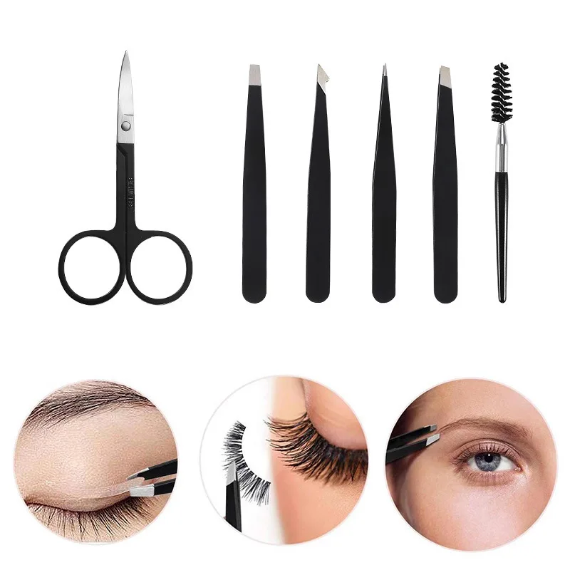 Eyebrow Clippers and Eyebrow Curler Set Clean Diagonal Eyelash Curler perfectly trims eyebrows and eyelashes