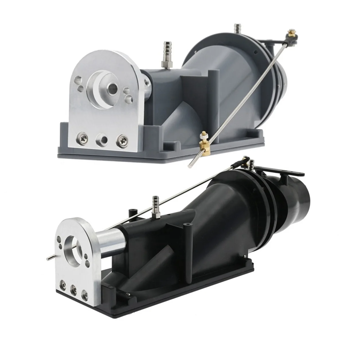 A17I 40mm 워터젯 추진기 파워 스프레이어 펌프 워터젯 펌프 (3날 프로펠러 포함) 775 모터 호환 RC 제트 보트용, 검정색