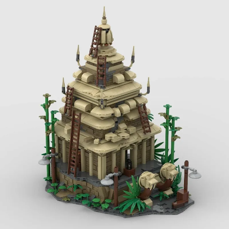 1819PCS Temple Shop Huisgebouwen Sets, Stad Appartement Winkel Architectuur Modulaire Gebouwen Blokken Model Kit, Cadeau
