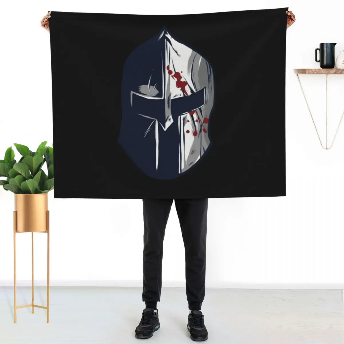Spartan Helmet Throw Blanket warm winter Thermal For Sofa Thin wednesday Luxury Thicken Blankets Sofas Of Decoration Blankets