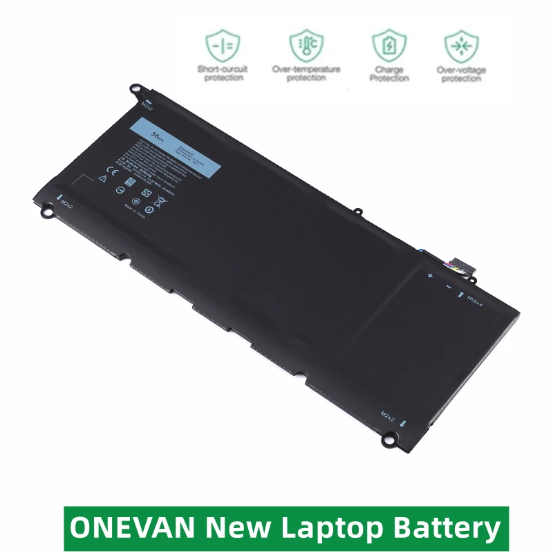 

ONEVAN New 56Wh PW23Y 90V7W Laptop Battery For DELL XPS 13 9360 9350 13D 9343 RNP72 JD25G JHXPY RWT1R P54GTP1GT 5K9CP DIN02