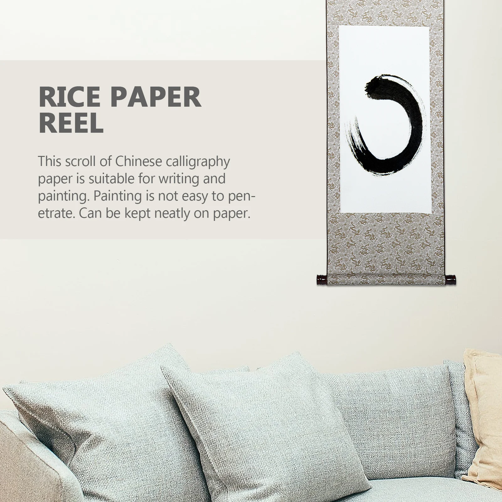 

Blank Chinese Calligraphy Scroll Premium Rice Paper Lightweight Portable Suitable for Painting Drawing Wall Scroll Art