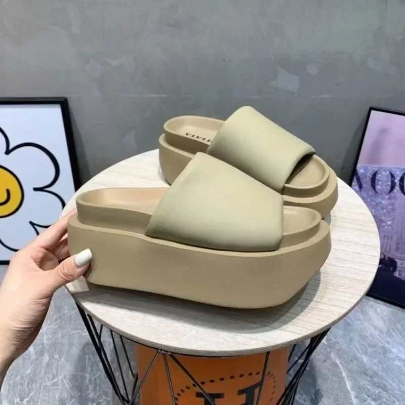 Summer Bling Platform Slippers Woman Outdoor  Beach Slides Shoes Women Wedges Non-slip Sandals Flip Flops Zapatos De Mujer