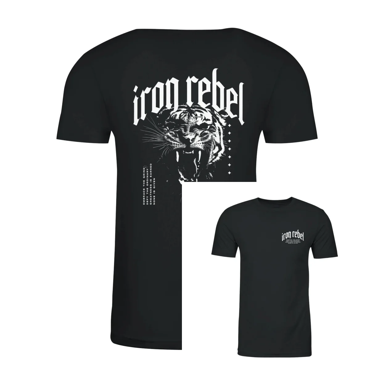 New Tiger Tee (Black) Premium Fitted Gym T-Shirt _ Perfect for Bodybuilders & Powerlifters