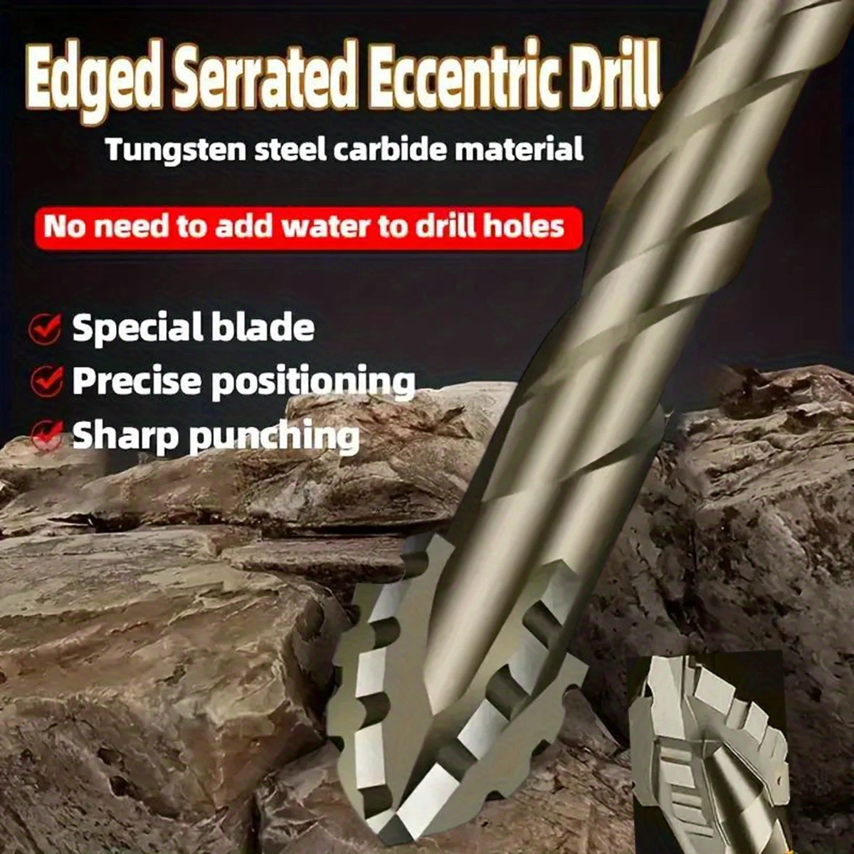

7PCS/SET 3-12mm Four-Flute Sawtooth Drill Bit Sawtooth Drilling Tools For Glass/Tile/Concrete/Metal Drill Bit Set Tools