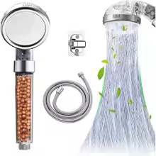 3-mode high pressure shower head with filter