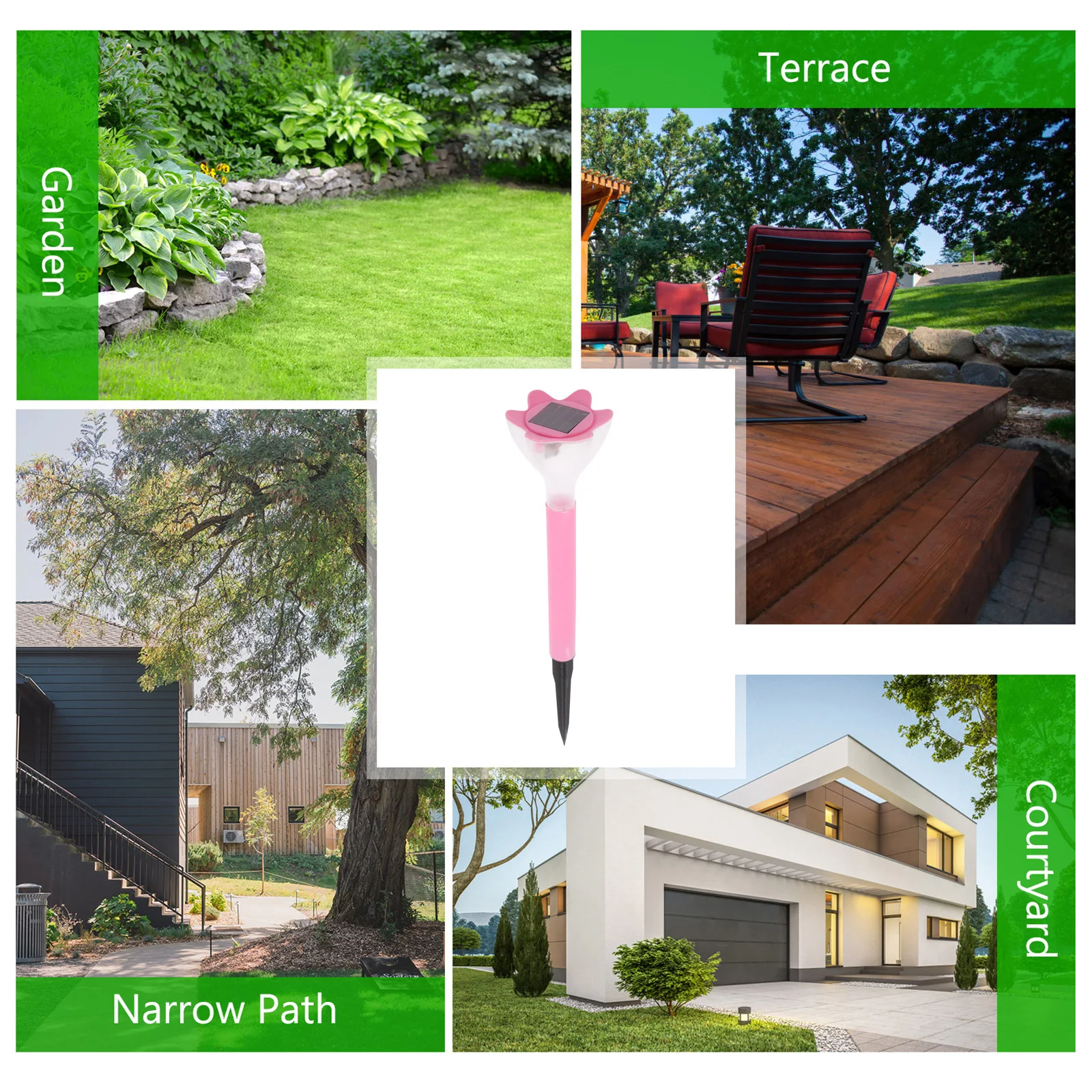 

2Pcs Solar Flower Lights Outdoor Decorative Garden Stakes Pathway Lawn Yard Lights Solar Powered Garden Stakes Decorative