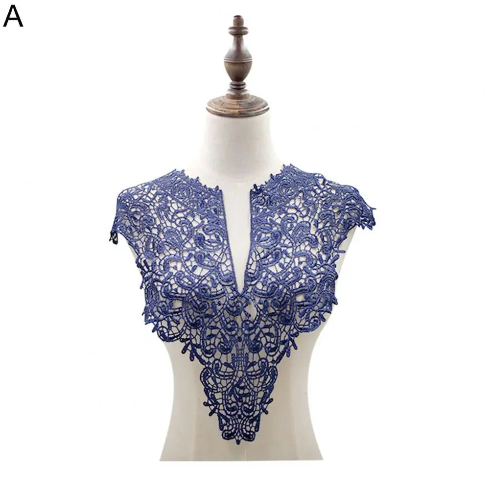 Faux Collar Soft Fabric Lace Neck Collar Sweat Absorbing Decorative  Practical Water-soluble Lace Collar Front/Back Collar