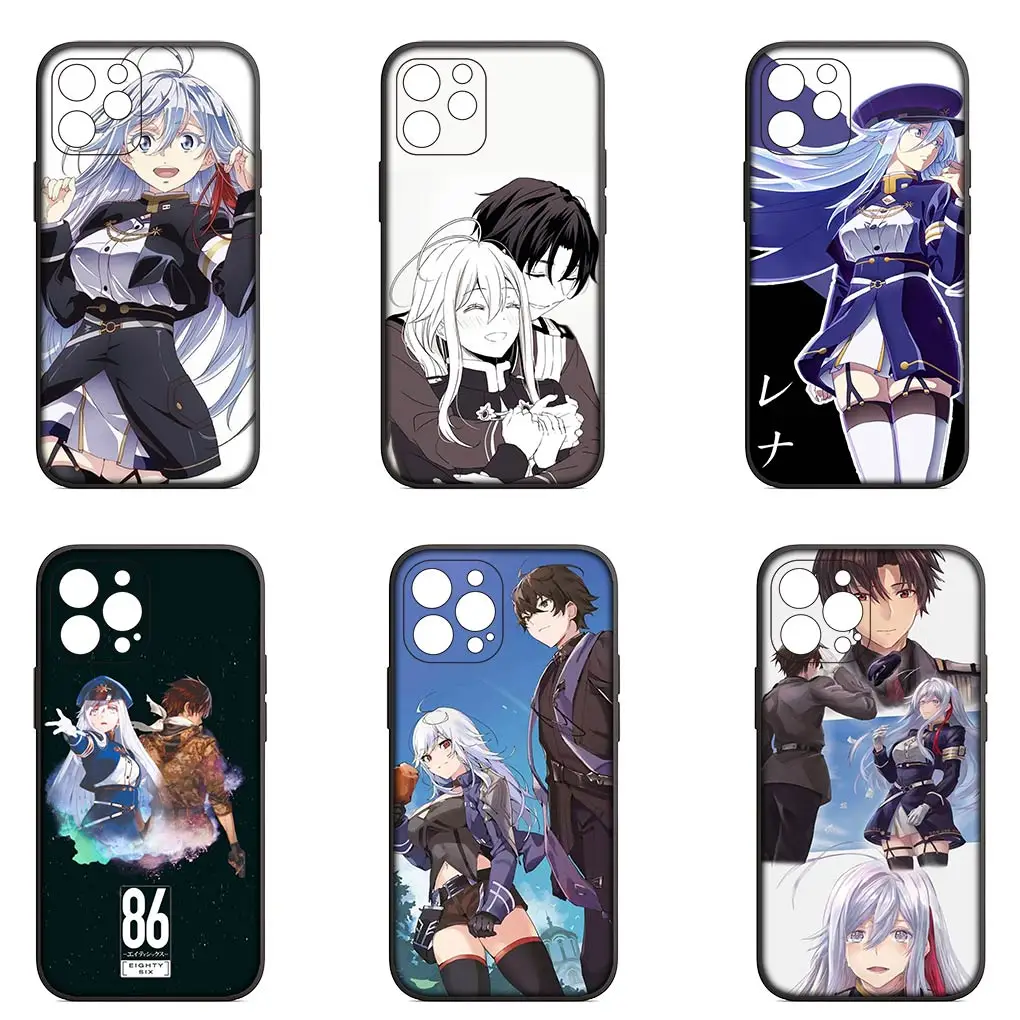 Cartoon Anime 86 Eighty Six Cover Phone Case for Apple iPhone 15 14 Plus 13 12 Mini Pro Max + 13Pro 14+ 15+ Flexible Coque