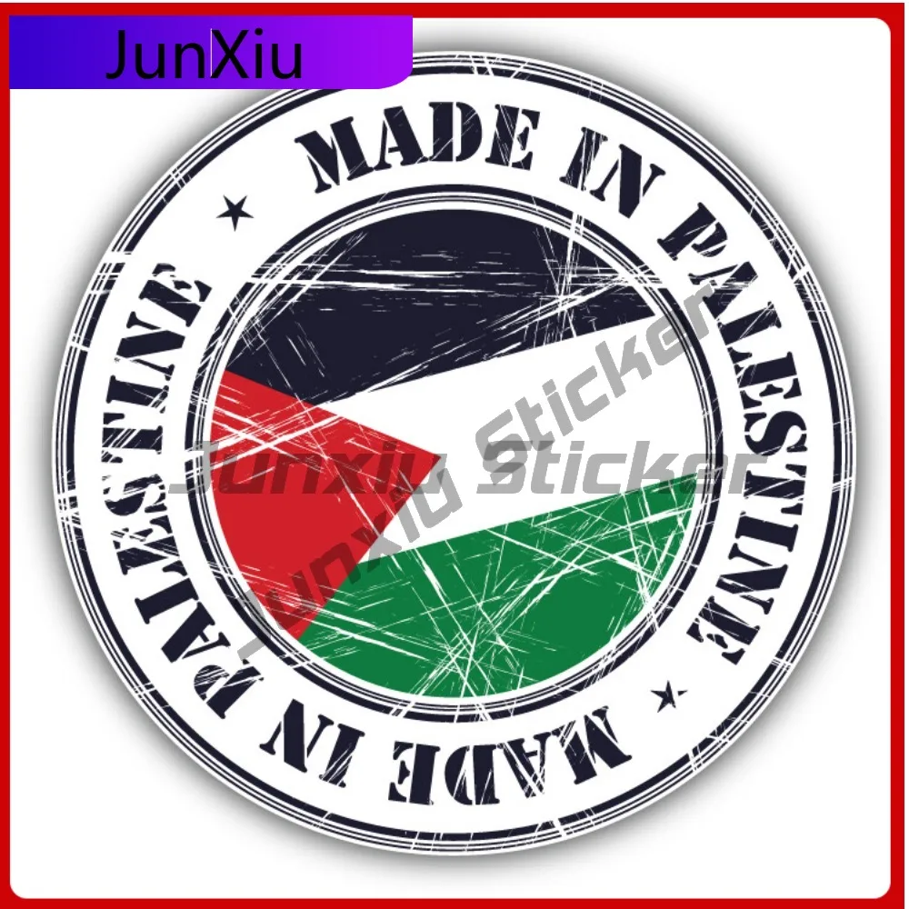 

Made In Palestine Grunge Flag Stamp Car Decal Bumper Stickers Funny Style Wall Use For Car Bumper Car Accessories Sun Protect
