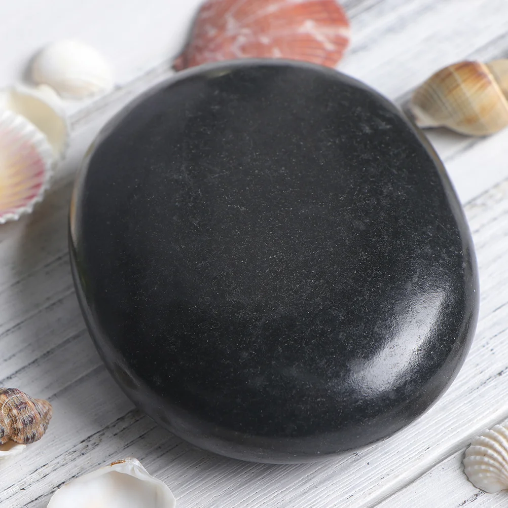 2 Pcs Natural Spa Stone Energy Volcanic Massage Tools Household Scraping Plate Thumb Essential Basalt Stones Black