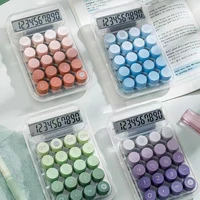 1PC Transparent Gradient Large Button Calculator Large Screen Electronic Calculator 10 Digit Student Specific Calculator 3