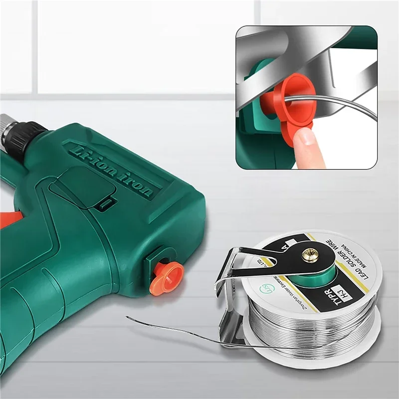 220V 80W Wireless Rechargeable Internal Heating Electric Soldering Iron Hand-Held Automatically Send Tin Gun Welding Repair Tool