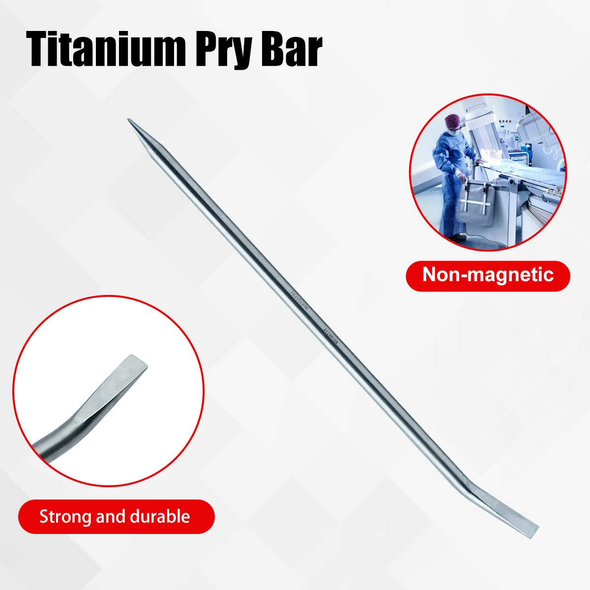 SFREYA T1094 Titanium Pry Bar Non-magnetic Tools Corrosion-resistant Lightweight Tools for Medical and Aerospace Fields