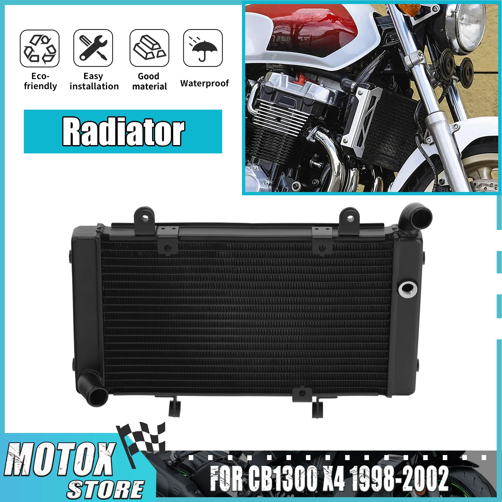 Radiator Cooler Fit For  1998 - 2002 Honda CB1300 X4  CB 1300 1999 2000 20001 X-4 Aluminium Motorcycle Replacement