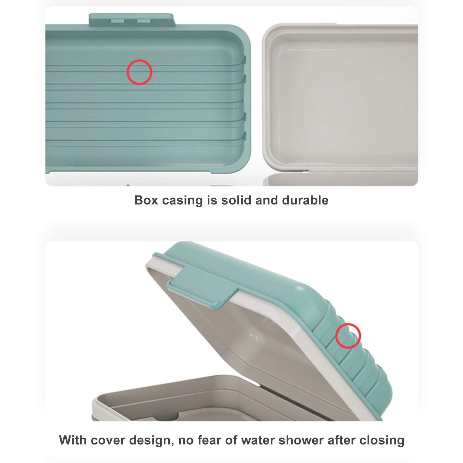 Shower Soap Case Tray With Drain Creative Decor Soap Dish Easy Operation Home Plastic Soap Box For Home Flat Dormitory Hotel - view 5