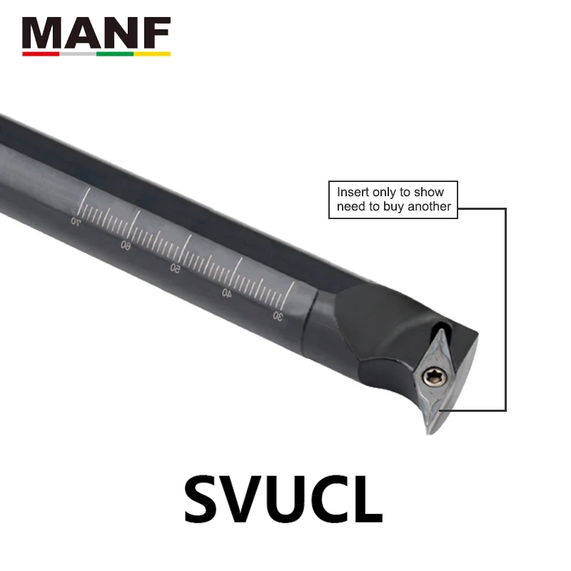 MANF Turning Tool Holder 40mm S32T-SVUCR16 CNC Turning Lathe Cutting Tools Bar For vcgt vcm Inserts Screw Internal Boring Tools