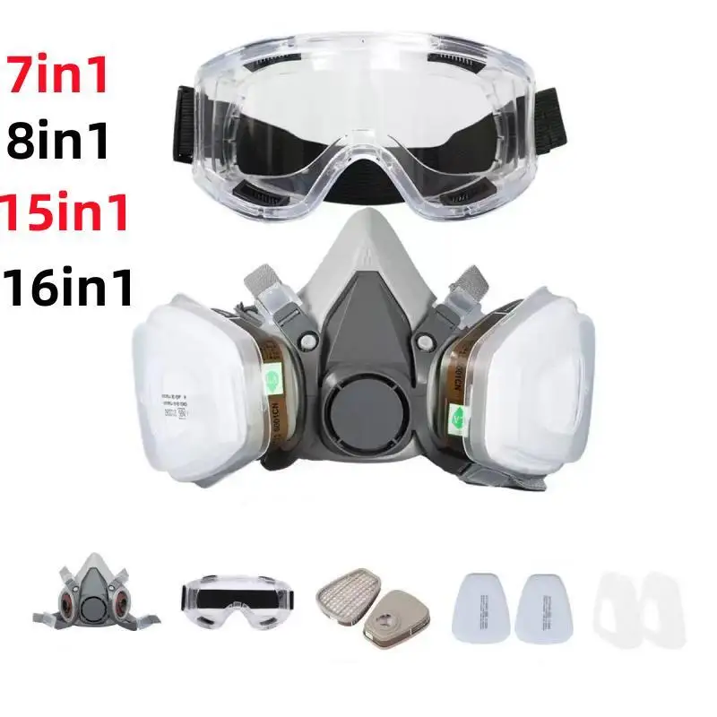 

Новый респиратор от пыли 7в1/16в1 6200, полумаска от пыли для окраски, распыления органических пар, фильтр химического газа, безопасность работы