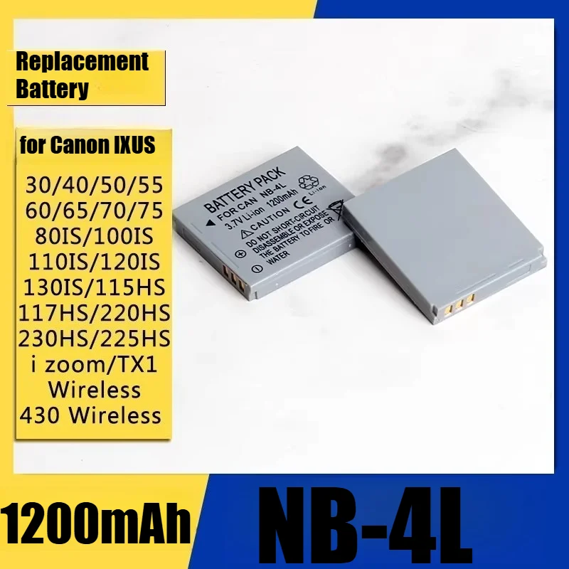 1200Mah NB-4L Li-Io…
