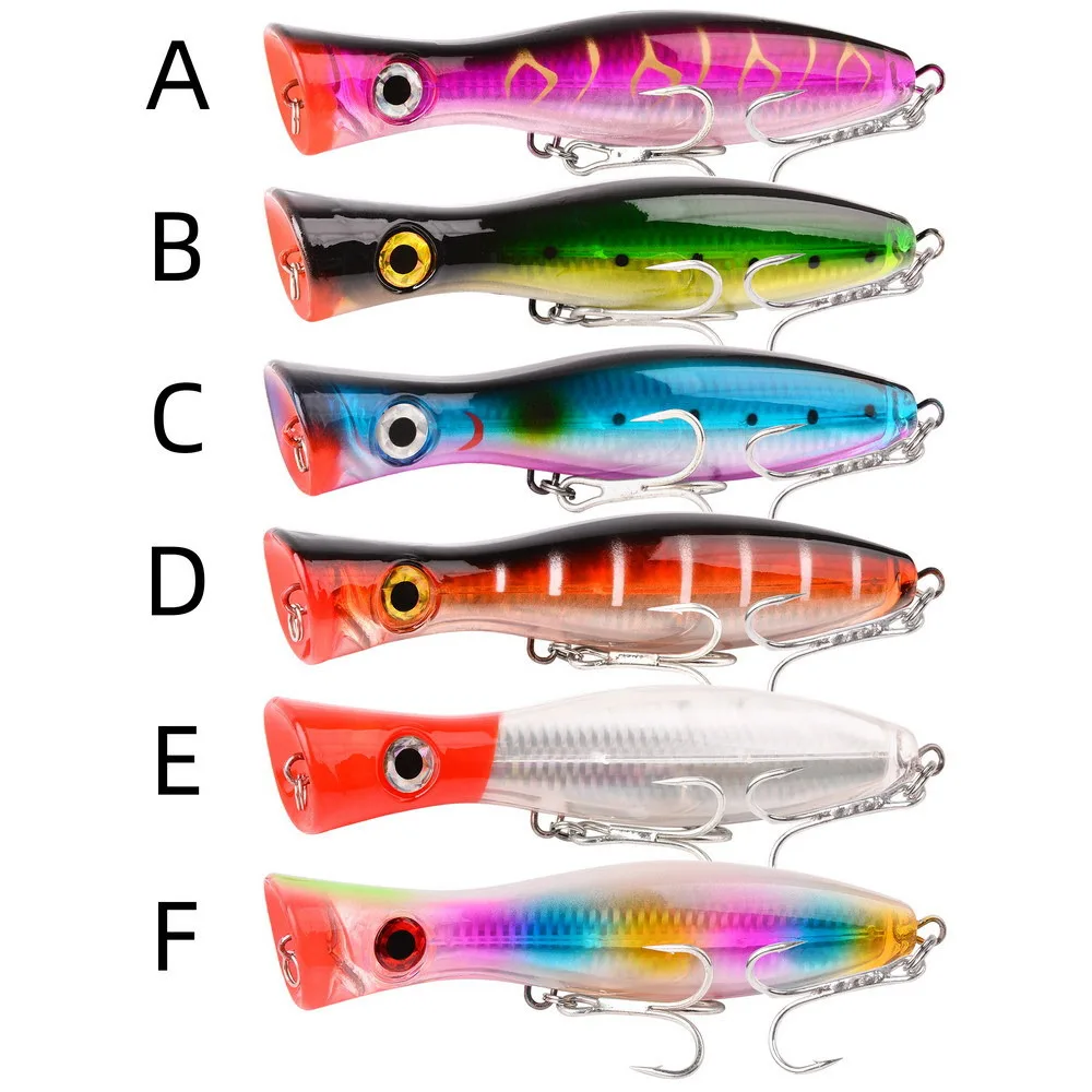 1pc 43g/83g Big Popper Floating Wobbler Fishing Lures,Topwater Trolling Artificial Plastic Hard Bait, Fishing Tackle view 2