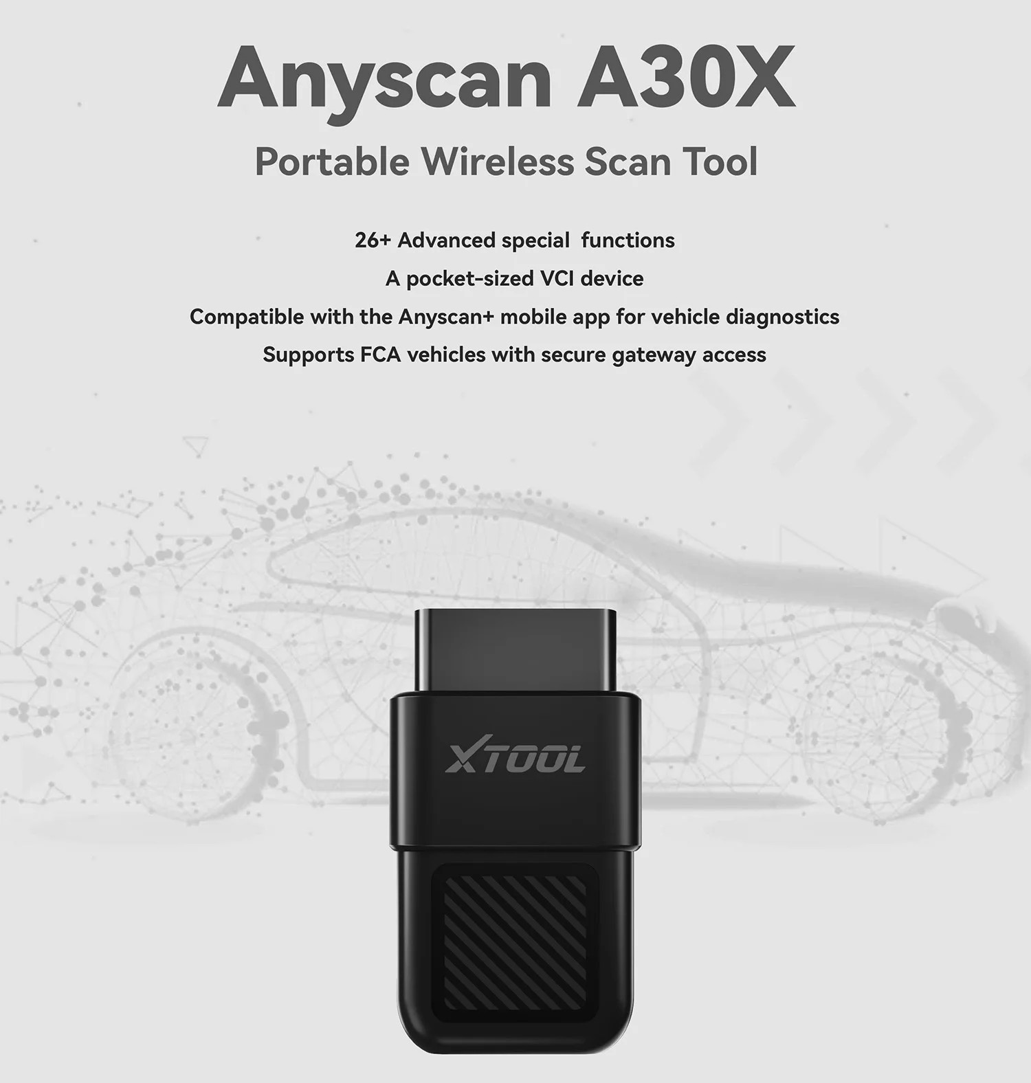 XTool Anyscan A30X OBD2 Scanner 26 Reset-Services Codeleser TPMS Airbag Öl-Reset Sitzkalibrierung Injektor-Code PK A30M A30D – Detail 5