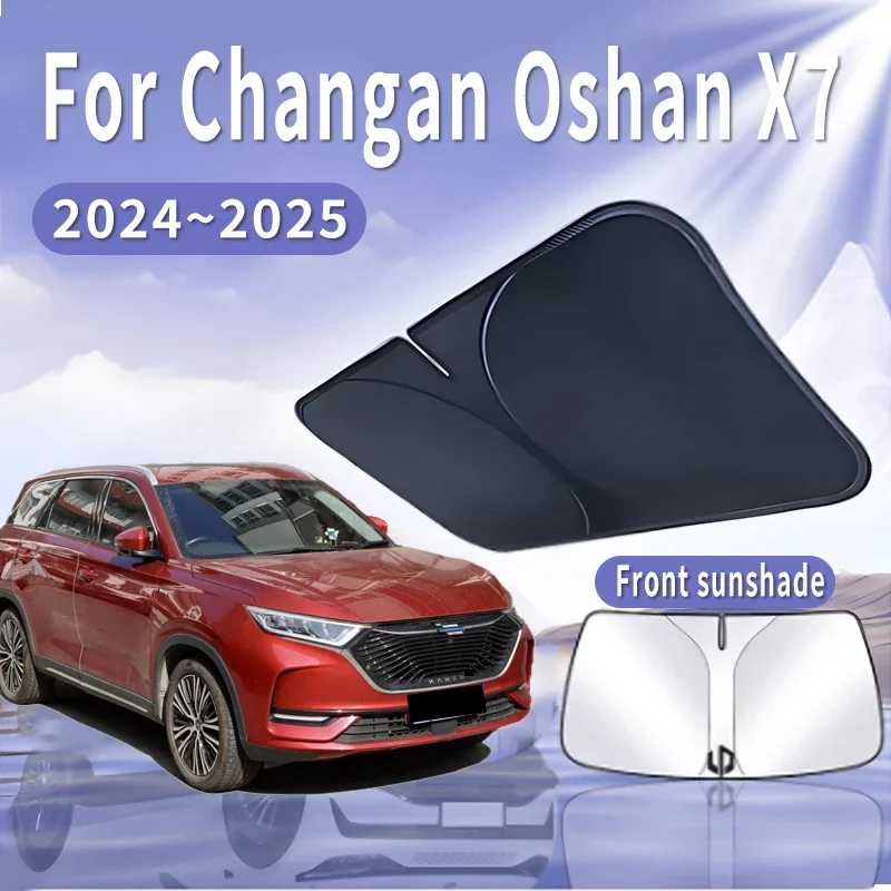 

Car Sun Visor For Changan Oshan X7 2019~2024 2020 2022 Front Windshield Sunshade Heat Insulation Summer Cooling Auto Accessories