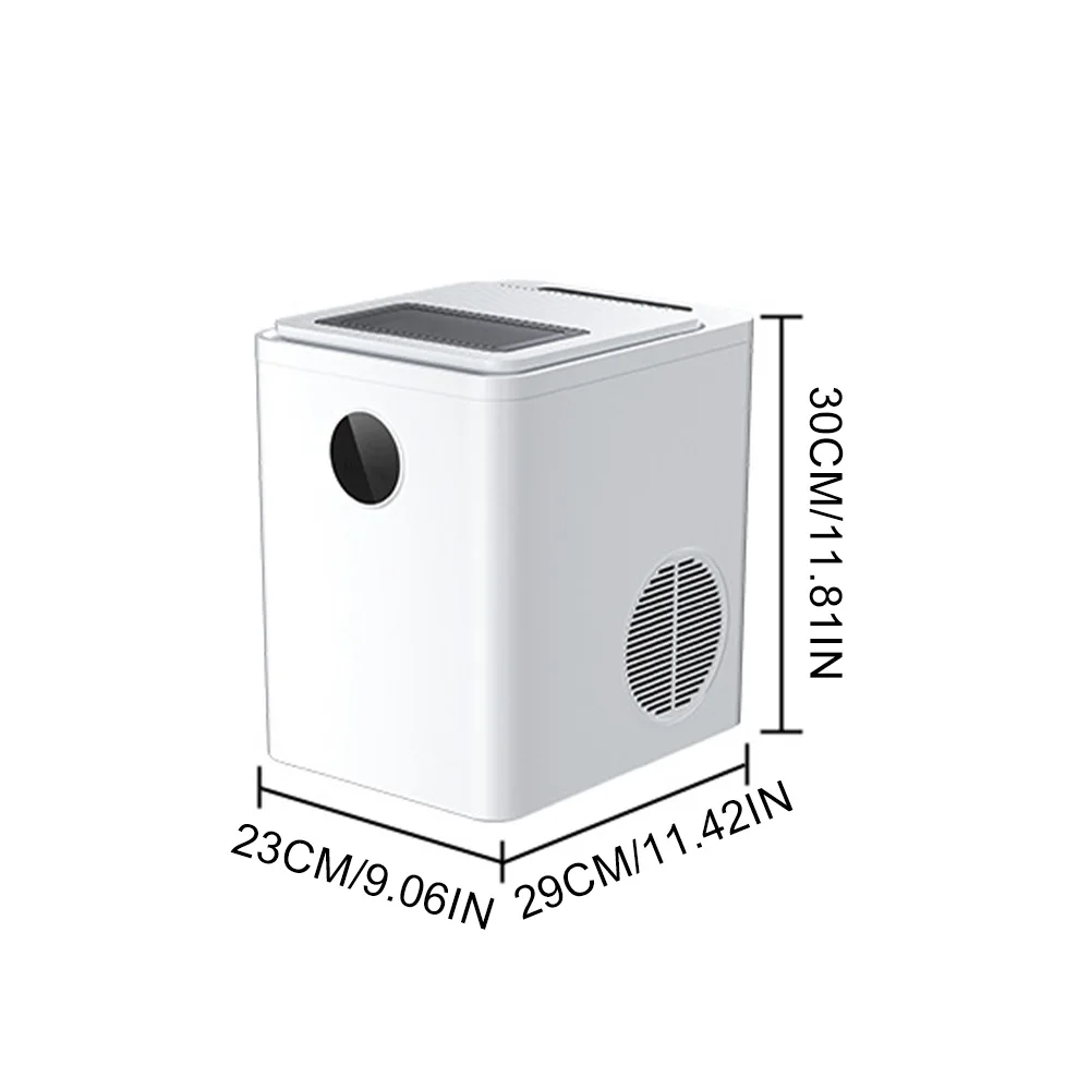 Ice Maker Countertop 120W 1.5L Water Tank 15kg per 24h Production 8-15 Mins Quick Ice Bullet Shape with Self Cleaning for Home Kitchen Office Bar UK EU Plug – Detail 12